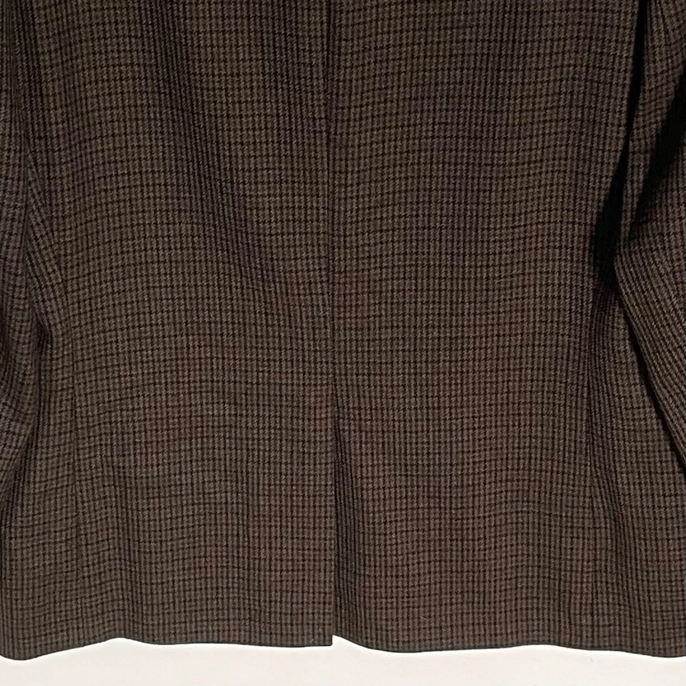 Lauren Ralph Lauren Brown Wool Houndstooth Sport Coat Blazer Jacket 47159
